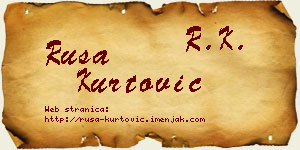 Rusa Kurtović vizit kartica